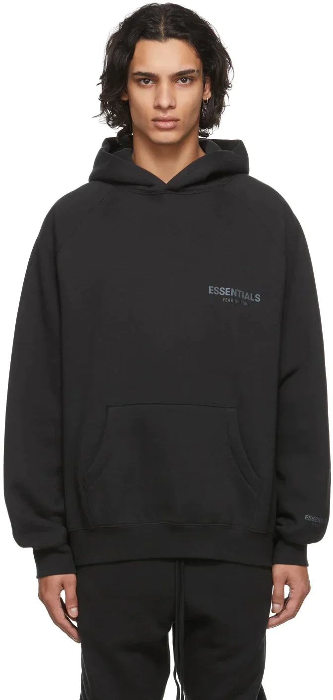 FEAR OF GOD ESSENTIALS CORE PULLOVER HOODIE BLACK