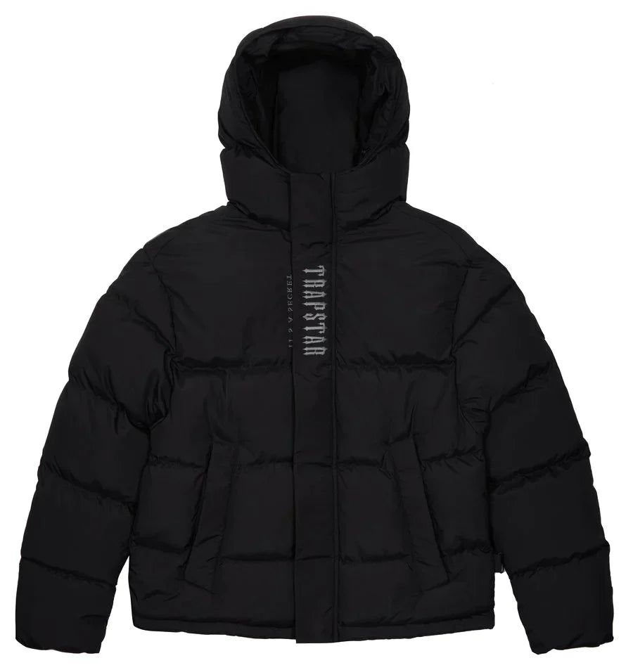 TRAPSTAR DECODED HOODED PUFFER JACKET 2.0 - BLACK