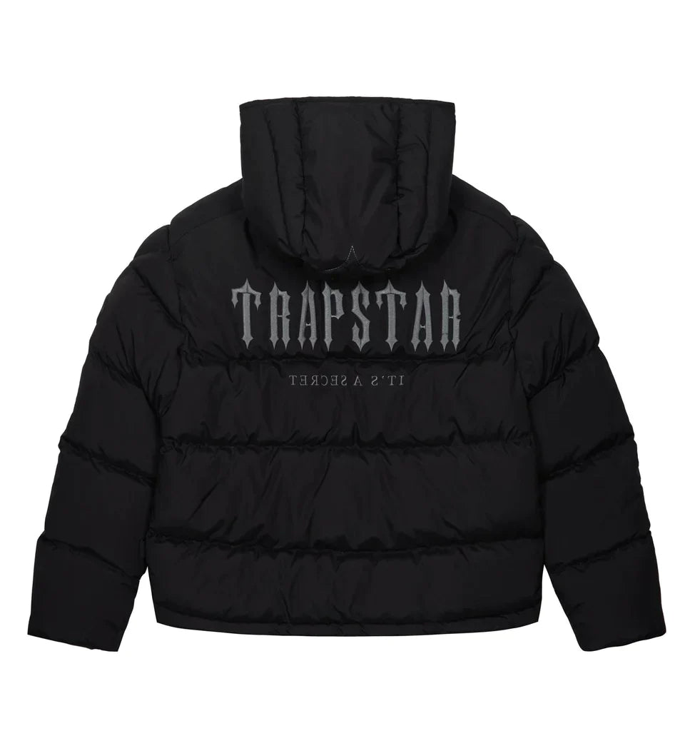 TRAPSTAR DECODED HOODED PUFFER JACKET 2.0 - BLACK