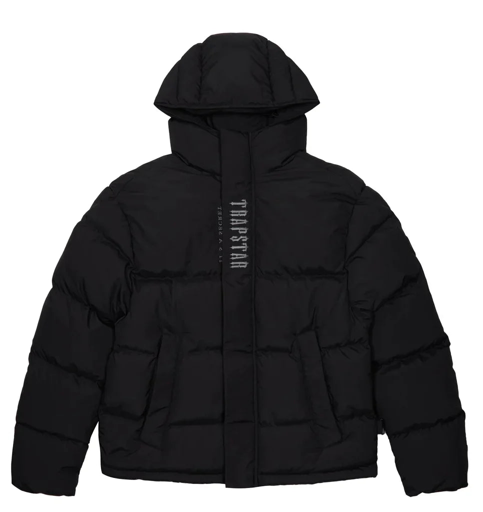 TRAPSTAR DECODED HOODED PUFFER JACKET 2.0 - BLACK