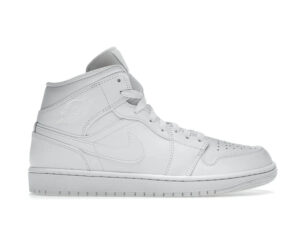 NIKE AIR JORDAN 1 MID TRIPLE WHITE 2022