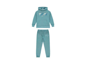 TRAPSTAR CHENILLE DECODED HOODED TRACKSUIT - CITADEL/WHITE