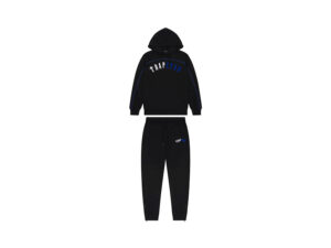 TRAPSTAR IRONGATE ARCH CHENILLE HOODIE TRACKSUIT - BLACK ICE EDITION