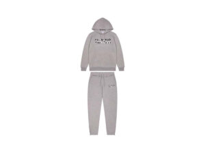 TRAPSTAR CHENILLE CAMO DECODED HOODED ANNIVERSARY TRACKSUIT - GREY