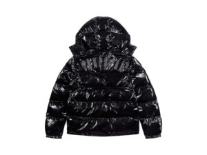 TRAPSTAR IRONGATE DETACHABLE HOODED PUFFER JACKET - SHINY BLACK