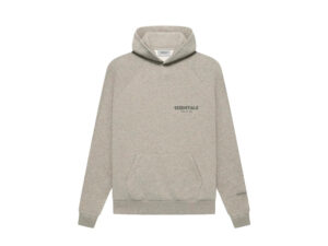 FEAR OF GOD ESSENTIALS CORE PULLOVER HOODIE DARK HEATHER OATMEAL