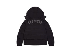 TRAPSTAR BLACK IRONGATE JACKET DETACHABLE HOOD