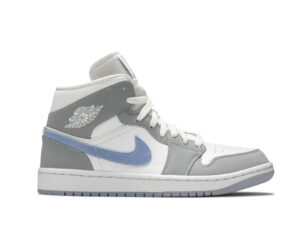 NIKE AIR JORDAN 1 MID GREY WOLF BLUE (W)