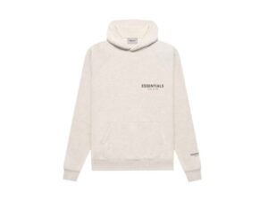 FEAR OF GOD ESSENTIALS CORE COLLECTION PULLOVER HOODIE LIGHT HEATHER OATMEAL