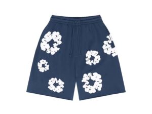 DENIM TEARS THE COTTON WREATH SHORTS NAVY
